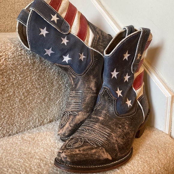 ROPER American Beauty Flag Ankle Boots - Picture 4 of 14